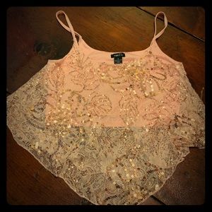 Crop top with sequin details